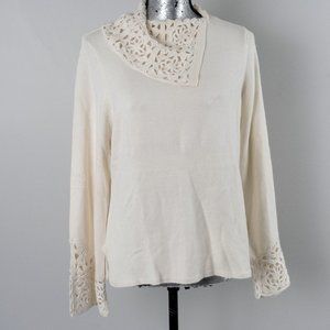 NWT Liz Claiborne hand crochet sweater - Large P